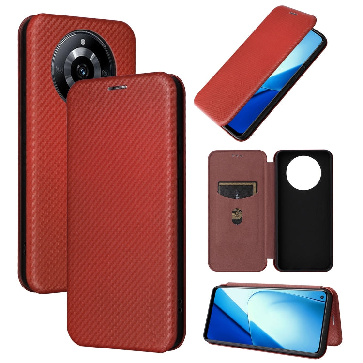 Carbon Fiber Texture Flip Leather Phone Case, For Realme 11 4G Global, For Realme GT5 5G, For Realme 11 5G / 11x, For Realme C53 4G / Narzo N53 4G, For Realme 11 5G, For Realme 11 Pro / 11 Pro+