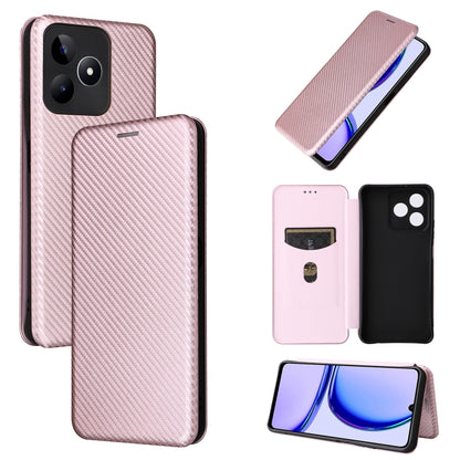 Carbon Fiber Texture Flip Leather Phone Case, For Realme 11 4G Global, For Realme GT5 5G, For Realme 11 5G / 11x, For Realme C53 4G / Narzo N53 4G, For Realme 11 5G, For Realme 11 Pro / 11 Pro+