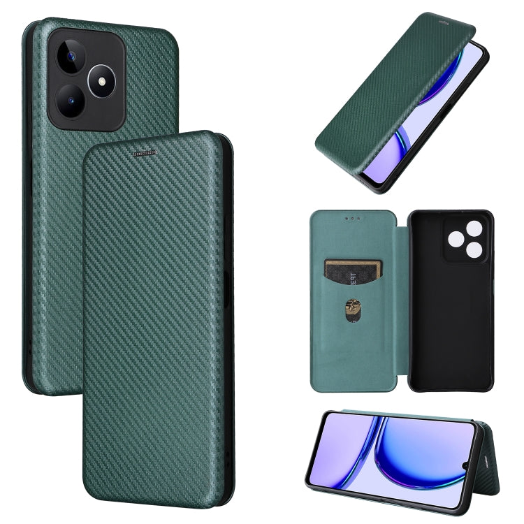 Carbon Fiber Texture Flip Leather Phone Case, For Realme 11 4G Global, For Realme GT5 5G, For Realme 11 5G / 11x, For Realme C53 4G / Narzo N53 4G, For Realme 11 5G, For Realme 11 Pro / 11 Pro+