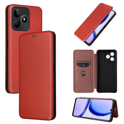 Carbon Fiber Texture Flip Leather Phone Case, For Realme 11 4G Global, For Realme GT5 5G, For Realme 11 5G / 11x, For Realme C53 4G / Narzo N53 4G, For Realme 11 5G, For Realme 11 Pro / 11 Pro+