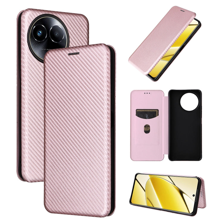 Carbon Fiber Texture Flip Leather Phone Case, For Realme 11 4G Global, For Realme GT5 5G, For Realme 11 5G / 11x, For Realme C53 4G / Narzo N53 4G, For Realme 11 5G, For Realme 11 Pro / 11 Pro+