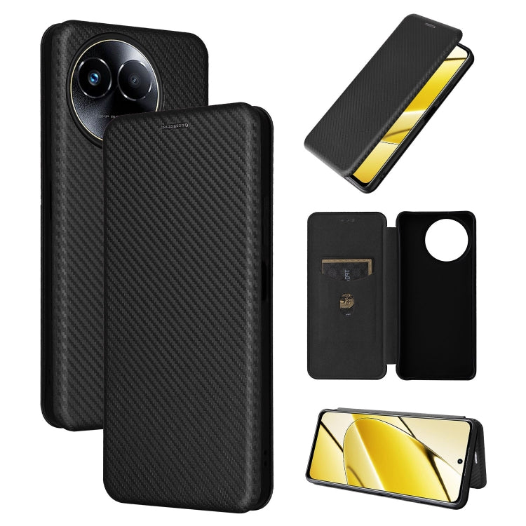 Carbon Fiber Texture Flip Leather Phone Case, For Realme 11 4G Global, For Realme GT5 5G, For Realme 11 5G / 11x, For Realme C53 4G / Narzo N53 4G, For Realme 11 5G, For Realme 11 Pro / 11 Pro+