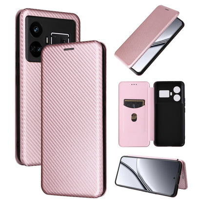 Carbon Fiber Texture Flip Leather Phone Case, For Realme 11 4G Global, For Realme GT5 5G, For Realme 11 5G / 11x, For Realme C53 4G / Narzo N53 4G, For Realme 11 5G, For Realme 11 Pro / 11 Pro+