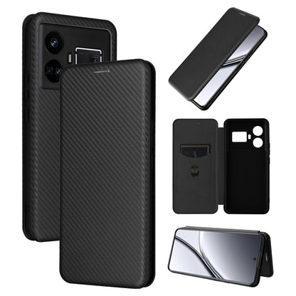 Carbon Fiber Texture Flip Leather Phone Case, For Realme 11 4G Global, For Realme GT5 5G, For Realme 11 5G / 11x, For Realme C53 4G / Narzo N53 4G, For Realme 11 5G, For Realme 11 Pro / 11 Pro+