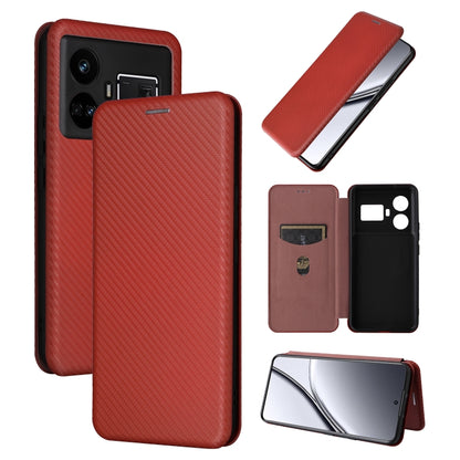 Carbon Fiber Texture Flip Leather Phone Case, For Realme 11 4G Global, For Realme GT5 5G, For Realme 11 5G / 11x, For Realme C53 4G / Narzo N53 4G, For Realme 11 5G, For Realme 11 Pro / 11 Pro+