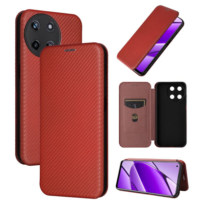 Carbon Fiber Texture Flip Leather Phone Case, For Realme 11 4G Global, For Realme GT5 5G, For Realme 11 5G / 11x, For Realme C53 4G / Narzo N53 4G, For Realme 11 5G, For Realme 11 Pro / 11 Pro+