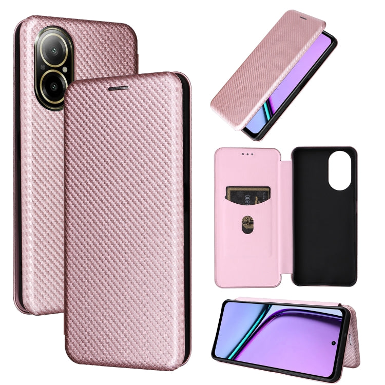 Carbon Fiber Texture Flip Leather Phone Case, For Realme Note 80 4G, For Realme 16 5G, For Realme 16 Pro+ 5G, For Realme 15x 5G India / C85 5G, For Realme C85 Pro 4G, For Realme 15T 5G, For Realme 15 5G / Realme 15 Pro 5G, For Realme GT 7 Global       ...