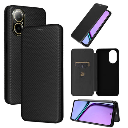 Carbon Fiber Texture Flip Leather Phone Case, For Realme Note 80 4G, For Realme 16 5G, For Realme 16 Pro+ 5G, For Realme 15x 5G India / C85 5G, For Realme C85 Pro 4G, For Realme 15T 5G, For Realme 15 5G / Realme 15 Pro 5G, For Realme GT 7 Global       ...
