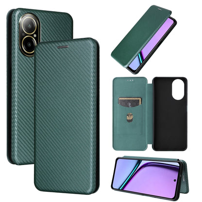 Carbon Fiber Texture Flip Leather Phone Case, For Realme Note 80 4G, For Realme 16 5G, For Realme 16 Pro+ 5G, For Realme 15x 5G India / C85 5G, For Realme C85 Pro 4G, For Realme 15T 5G, For Realme 15 5G / Realme 15 Pro 5G, For Realme GT 7 Global       ...
