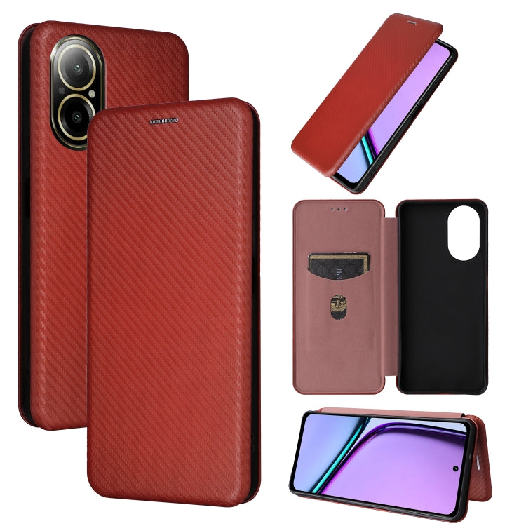 Carbon Fiber Texture Flip Leather Phone Case, For Realme Note 80 4G, For Realme 16 5G, For Realme 16 Pro+ 5G, For Realme 15x 5G India / C85 5G, For Realme C85 Pro 4G, For Realme 15T 5G, For Realme 15 5G / Realme 15 Pro 5G, For Realme GT 7 Global       ...