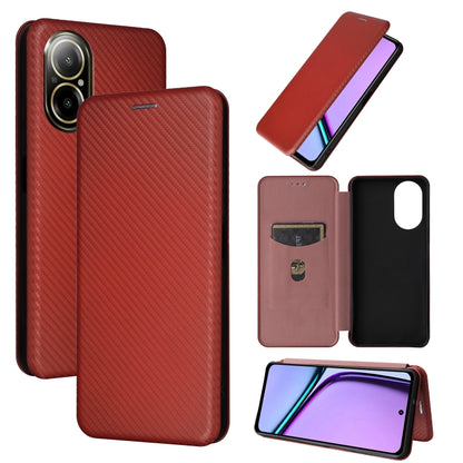 Carbon Fiber Texture Flip Leather Phone Case, For Realme Note 80 4G, For Realme 16 5G, For Realme 16 Pro+ 5G, For Realme 15x 5G India / C85 5G, For Realme C85 Pro 4G, For Realme 15T 5G, For Realme 15 5G / Realme 15 Pro 5G, For Realme GT 7 Global       ...