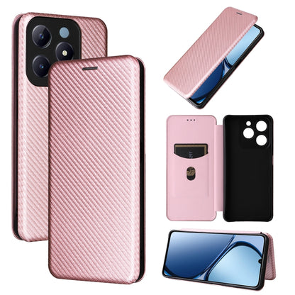 Carbon Fiber Texture Flip Leather Phone Case, For Realme Note 80 4G, For Realme 16 5G, For Realme 16 Pro+ 5G, For Realme 15x 5G India / C85 5G, For Realme C85 Pro 4G, For Realme 15T 5G, For Realme 15 5G / Realme 15 Pro 5G, For Realme GT 7 Global       ...