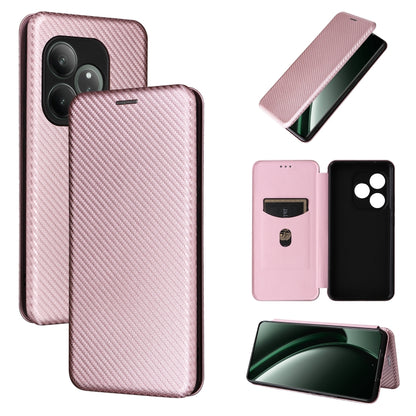 Carbon Fiber Texture Flip Leather Phone Case, For Realme Note 80 4G, For Realme 16 5G, For Realme 16 Pro+ 5G, For Realme 15x 5G India / C85 5G, For Realme C85 Pro 4G, For Realme 15T 5G, For Realme 15 5G / Realme 15 Pro 5G, For Realme GT 7 Global       ...