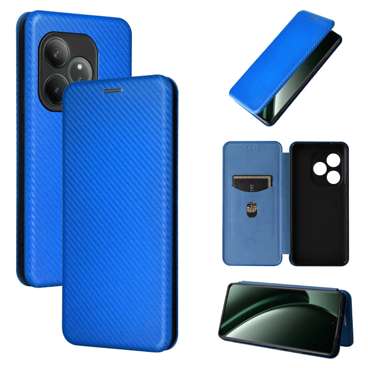 Carbon Fiber Texture Flip Leather Phone Case, For Realme Note 80 4G, For Realme 16 5G, For Realme 16 Pro+ 5G, For Realme 15x 5G India / C85 5G, For Realme C85 Pro 4G, For Realme 15T 5G, For Realme 15 5G / Realme 15 Pro 5G, For Realme GT 7 Global       ...