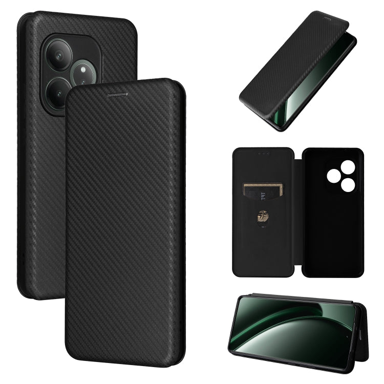 Carbon Fiber Texture Flip Leather Phone Case, For Realme Note 80 4G, For Realme 16 5G, For Realme 16 Pro+ 5G, For Realme 15x 5G India / C85 5G, For Realme C85 Pro 4G, For Realme 15T 5G, For Realme 15 5G / Realme 15 Pro 5G, For Realme GT 7 Global       ...