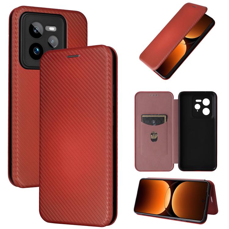 Carbon Fiber Texture Flip Leather Phone Case, For Realme Note 80 4G, For Realme 16 5G, For Realme 16 Pro+ 5G, For Realme 15x 5G India / C85 5G, For Realme C85 Pro 4G, For Realme 15T 5G, For Realme 15 5G / Realme 15 Pro 5G, For Realme GT 7 Global       ...