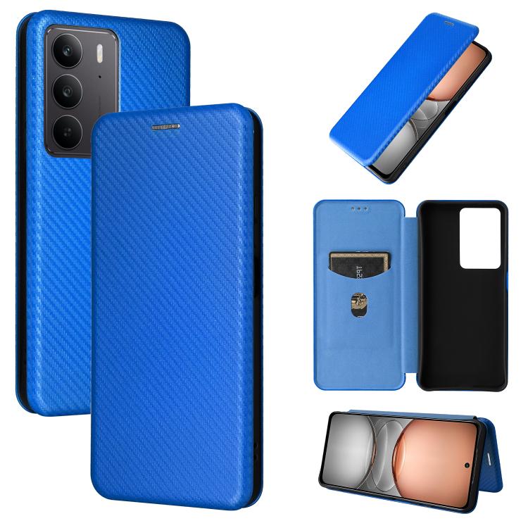 Carbon Fiber Texture Flip Leather Phone Case, For Realme Note 80 4G, For Realme 16 5G, For Realme 16 Pro+ 5G, For Realme 15x 5G India / C85 5G, For Realme C85 Pro 4G, For Realme 15T 5G, For Realme 15 5G / Realme 15 Pro 5G, For Realme GT 7 Global       ...