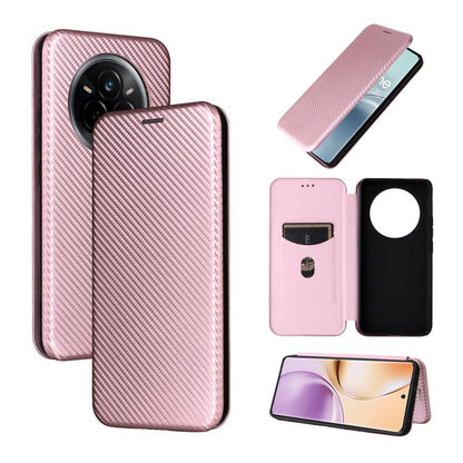 Carbon Fiber Texture Flip Leather Phone Case, For Realme Note 80 4G, For Realme 16 5G, For Realme 16 Pro+ 5G, For Realme 15x 5G India / C85 5G, For Realme C85 Pro 4G, For Realme 15T 5G, For Realme 15 5G / Realme 15 Pro 5G, For Realme GT 7 Global       ...