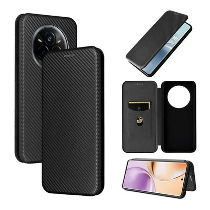 Carbon Fiber Texture Flip Leather Phone Case, For Realme Note 80 4G, For Realme 16 5G, For Realme 16 Pro+ 5G, For Realme 15x 5G India / C85 5G, For Realme C85 Pro 4G, For Realme 15T 5G, For Realme 15 5G / Realme 15 Pro 5G, For Realme GT 7 Global       ...