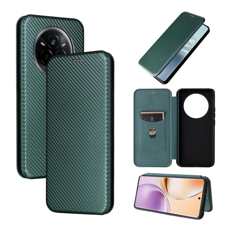 Carbon Fiber Texture Flip Leather Phone Case, For Realme Note 80 4G, For Realme 16 5G, For Realme 16 Pro+ 5G, For Realme 15x 5G India / C85 5G, For Realme C85 Pro 4G, For Realme 15T 5G, For Realme 15 5G / Realme 15 Pro 5G, For Realme GT 7 Global       ...