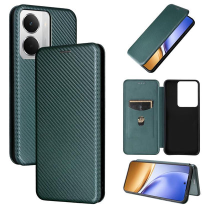 Carbon Fiber Texture Flip Leather Phone Case, For Realme Note 80 4G, For Realme 16 5G, For Realme 16 Pro+ 5G, For Realme 15x 5G India / C85 5G, For Realme C85 Pro 4G, For Realme 15T 5G, For Realme 15 5G / Realme 15 Pro 5G, For Realme GT 7 Global       ...