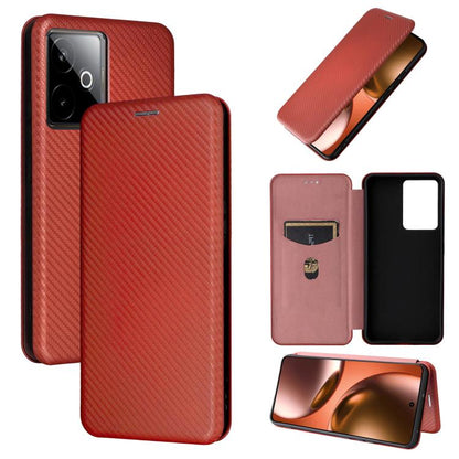 Carbon Fiber Texture Flip Leather Phone Case, For Realme Note 80 4G, For Realme 16 5G, For Realme 16 Pro+ 5G, For Realme 15x 5G India / C85 5G, For Realme C85 Pro 4G, For Realme 15T 5G, For Realme 15 5G / Realme 15 Pro 5G, For Realme GT 7 Global       ...