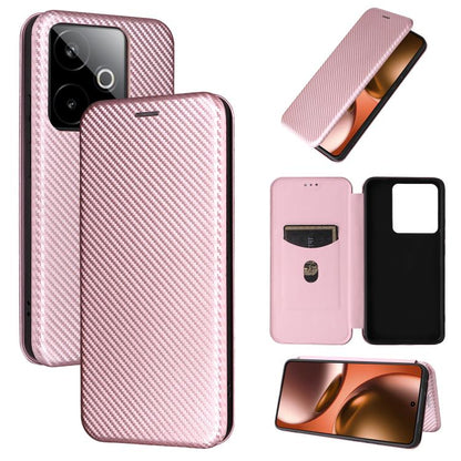 Carbon Fiber Texture Flip Leather Phone Case, For Realme Note 80 4G, For Realme 16 5G, For Realme 16 Pro+ 5G, For Realme 15x 5G India / C85 5G, For Realme C85 Pro 4G, For Realme 15T 5G, For Realme 15 5G / Realme 15 Pro 5G, For Realme GT 7 Global       ...