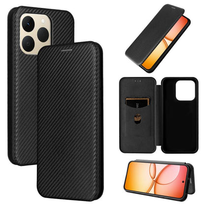 Carbon Fiber Texture Flip Leather Phone Case, For Realme Note 80 4G, For Realme 16 5G, For Realme 16 Pro+ 5G, For Realme 15x 5G India / C85 5G, For Realme C85 Pro 4G, For Realme 15T 5G, For Realme 15 5G / Realme 15 Pro 5G, For Realme GT 7 Global       ...