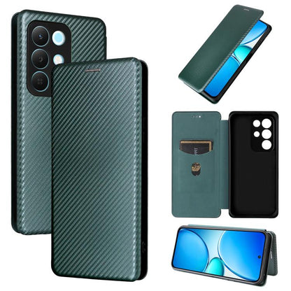 Carbon Fiber Texture Flip Leather Phone Case, For Realme Note 80 4G, For Realme 16 5G, For Realme 16 Pro+ 5G, For Realme 15x 5G India / C85 5G, For Realme C85 Pro 4G, For Realme 15T 5G, For Realme 15 5G / Realme 15 Pro 5G, For Realme GT 7 Global       ...