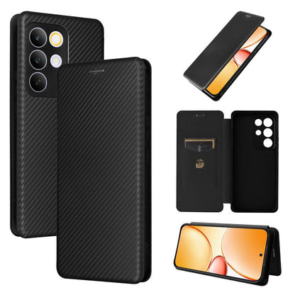 Carbon Fiber Texture Flip Leather Phone Case, For Realme Note 80 4G, For Realme 16 5G, For Realme 16 Pro+ 5G, For Realme 15x 5G India / C85 5G, For Realme C85 Pro 4G, For Realme 15T 5G, For Realme 15 5G / Realme 15 Pro 5G, For Realme GT 7 Global       ...