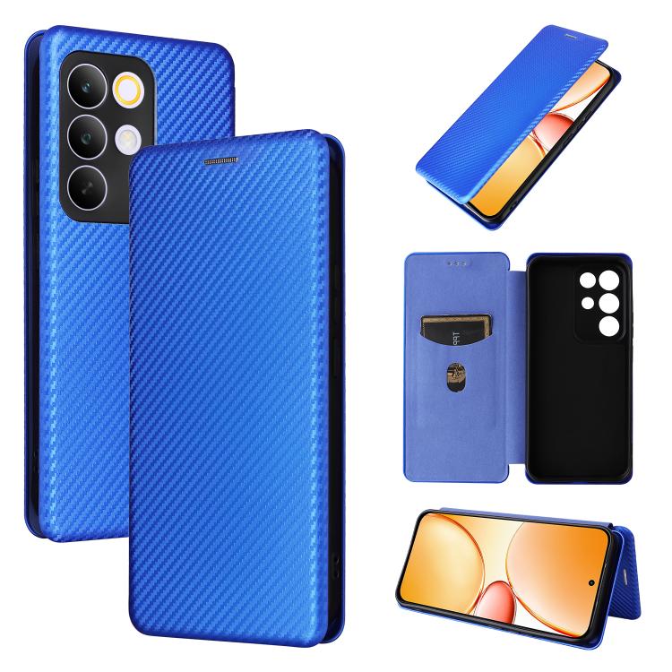 Carbon Fiber Texture Flip Leather Phone Case, For Realme Note 80 4G, For Realme 16 5G, For Realme 16 Pro+ 5G, For Realme 15x 5G India / C85 5G, For Realme C85 Pro 4G, For Realme 15T 5G, For Realme 15 5G / Realme 15 Pro 5G, For Realme GT 7 Global       ...