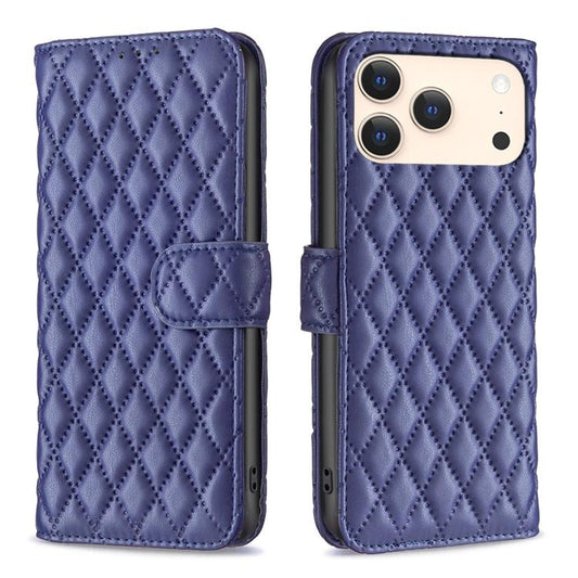 Diamond Lattice Wallet Flip Leather Phone Case, For iPhone 18 Pro/17 Pro, For iPhone 18 Pro Max/17 Pro Max, For iPhone 17e / 16e, For iPhone 17, For iPhone Air, For iPhone 16 Pro Max, For iPhone 16 Pro, For iPhone 16 Plus, For iPhone 16