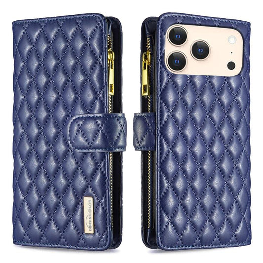 Diamond Lattice Zipper Wallet Leather Flip Phone Case, For iPhone 18 Pro/17 Pro, For iPhone 18 Pro Max/17 Pro Max, For iPhone 17, For iPhone 17 Air, For iPhone 16 Pro Max, For iPhone 16 Pro, For iPhone 16 Plus, For iPhone 16, For iPhone 15 Pro Max     ...