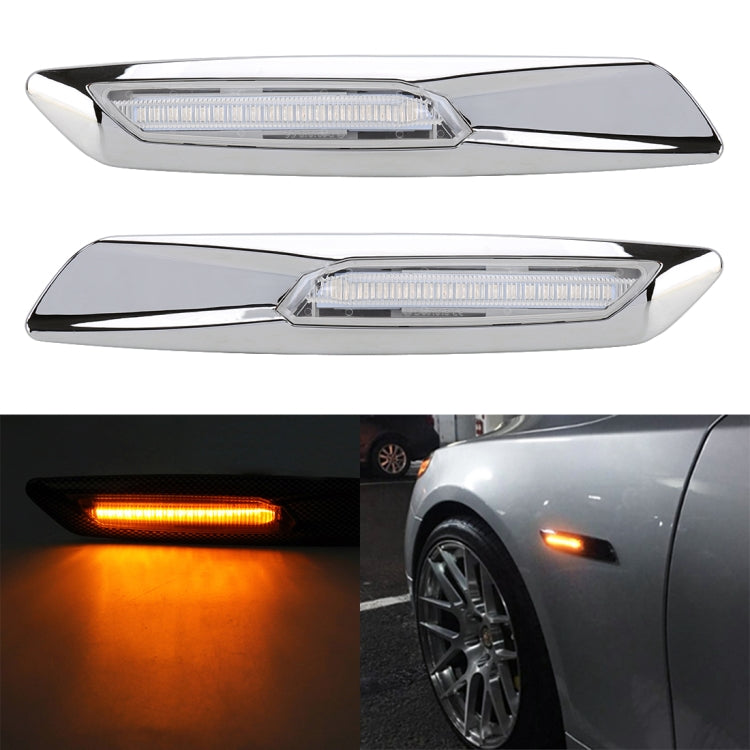 2 PCS Car Fender Light  LED Leaf Board Side DC12V / 1.7W for BMW, Yellow Light, A, C, D, F