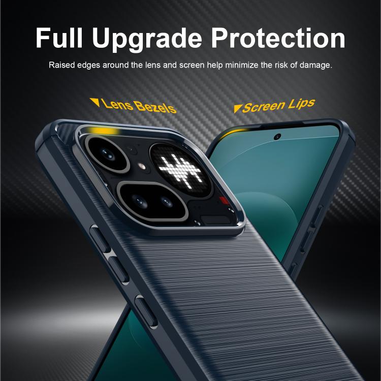 Carbon Fiber Brushed Texture TPU Phone Case, For Nothing Phone 4a Pro, For Nothing Phone 4a, For Nothing Phone 3a Lite, For Nothing Phone 3, For Nothing CMF Phone 2 Pro, For Nothing Phone 3a, For Nothing Phone 3a Pro, For Nothing CMF Phone 1           ...