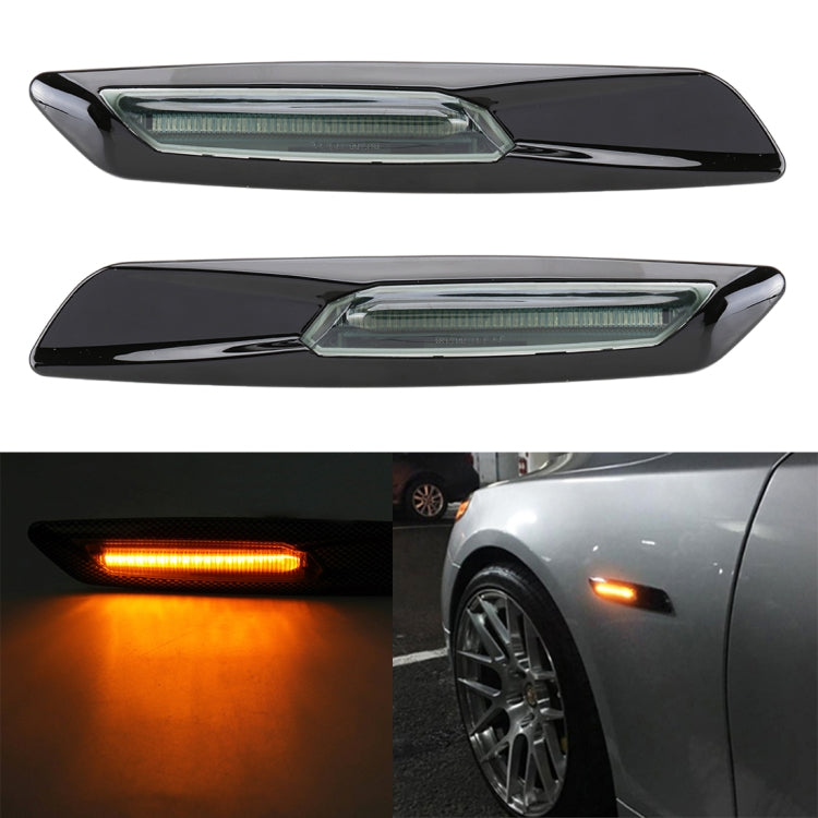 2 PCS Car Fender Light  LED Leaf Board Side DC12V / 1.7W for BMW, Yellow Light, A, C, D, F