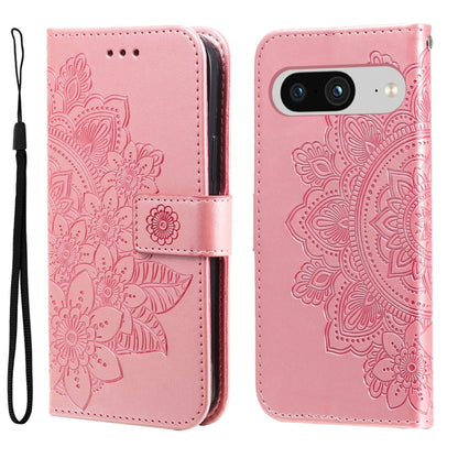Seven-petal Flowers Embossing Leather Phone Case, For Google Pixel 11 Pro XL, For Google Pixel 11 / Pixel 11 Pro, For Google Pixel 10a, For Google Pixel 9a, For Google Pixel 9 Pro, For Google Pixel 9, For Google Pixel 8a, For Google Pixel 8 Pro        ...