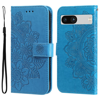 Seven-petal Flowers Embossing Leather Phone Case, For Google Pixel 11 Pro XL, For Google Pixel 11 / Pixel 11 Pro, For Google Pixel 10a, For Google Pixel 9a, For Google Pixel 9 Pro, For Google Pixel 9, For Google Pixel 8a, For Google Pixel 8 Pro        ...