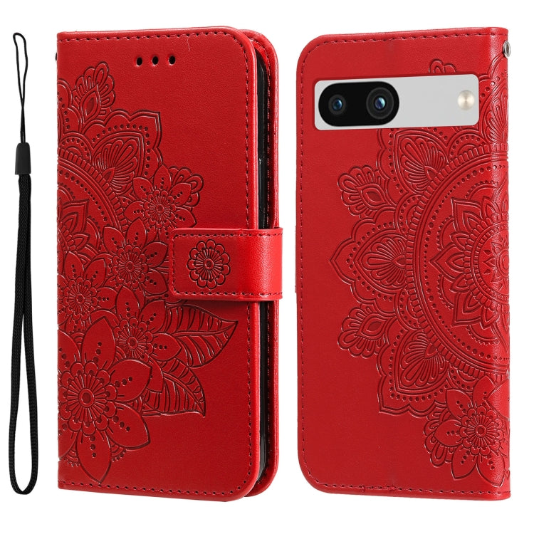 Seven-petal Flowers Embossing Leather Phone Case, For Google Pixel 11 Pro XL, For Google Pixel 11 / Pixel 11 Pro, For Google Pixel 10a, For Google Pixel 9a, For Google Pixel 9 Pro, For Google Pixel 9, For Google Pixel 8a, For Google Pixel 8 Pro        ...