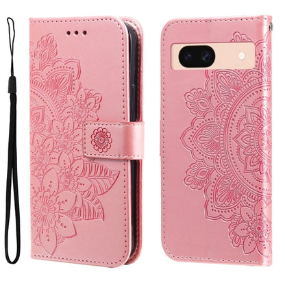 Seven-petal Flowers Embossing Leather Phone Case, For Google Pixel 11 Pro XL, For Google Pixel 11 / Pixel 11 Pro, For Google Pixel 10a, For Google Pixel 9a, For Google Pixel 9 Pro, For Google Pixel 9, For Google Pixel 8a, For Google Pixel 8 Pro        ...