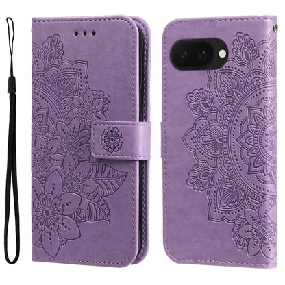 Seven-petal Flowers Embossing Leather Phone Case, For Google Pixel 11 Pro XL, For Google Pixel 11 / Pixel 11 Pro, For Google Pixel 10a, For Google Pixel 9a, For Google Pixel 9 Pro, For Google Pixel 9, For Google Pixel 8a, For Google Pixel 8 Pro        ...
