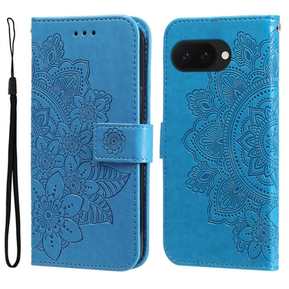 Seven-petal Flowers Embossing Leather Phone Case, For Google Pixel 11 Pro XL, For Google Pixel 11 / Pixel 11 Pro, For Google Pixel 10a, For Google Pixel 9a, For Google Pixel 9 Pro, For Google Pixel 9, For Google Pixel 8a, For Google Pixel 8 Pro        ...