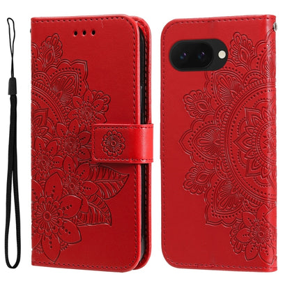 Seven-petal Flowers Embossing Leather Phone Case, For Google Pixel 11 Pro XL, For Google Pixel 11 / Pixel 11 Pro, For Google Pixel 10a, For Google Pixel 9a, For Google Pixel 9 Pro, For Google Pixel 9, For Google Pixel 8a, For Google Pixel 8 Pro        ...