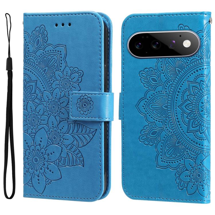 Seven-petal Flowers Embossing Leather Phone Case, For Google Pixel 11 Pro XL, For Google Pixel 11 / Pixel 11 Pro, For Google Pixel 10a, For Google Pixel 9a, For Google Pixel 9 Pro, For Google Pixel 9, For Google Pixel 8a, For Google Pixel 8 Pro        ...