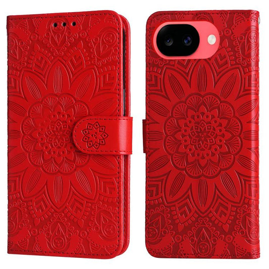Embossed Sunflower Leather Phone Case, For Google Pixel 11a, For Google Pixel 11 Pro XL, For Google Pixel 11 / Pixel 11 Pro, For Google Pixel 10a, For Google Pixel 9a, For Google Pixel 9 Pro, For Google Pixel 9, For Google Pixel 8a, For Google Pixel 8 ...