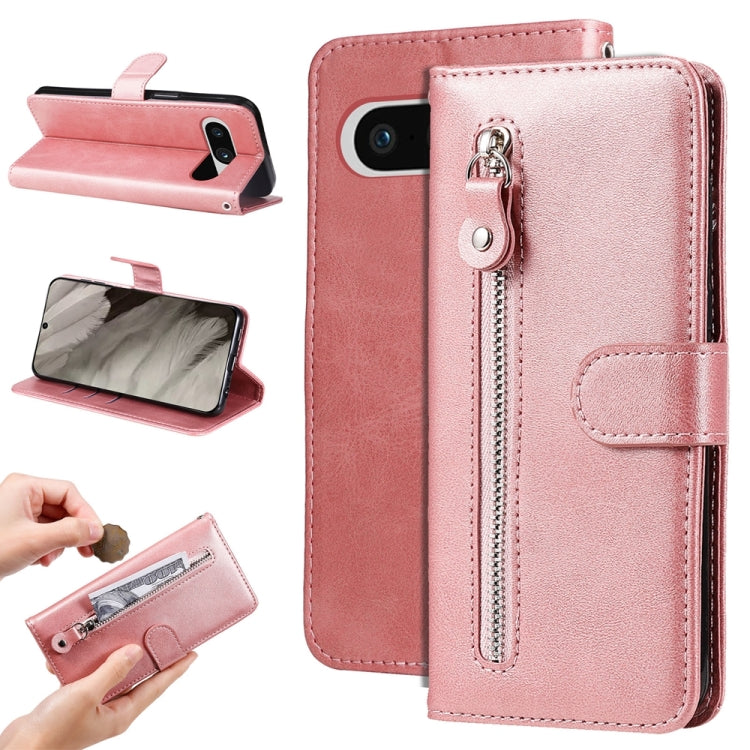 Fashion Calf Texture Zipper Leather Phone Case, For Google Pixel 11 Pro XL, For Google Pixel 11 / Pixel 11 Pro, For Google Pixel 10a, For Google Pixel 9a, For Google Pixel 9 Pro, For Google Pixel 9, For Google Pixel 8a, For Google Pixel 8 Pro          ...