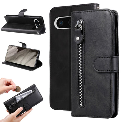 Fashion Calf Texture Zipper Leather Phone Case, For Google Pixel 11 Pro XL, For Google Pixel 11 / Pixel 11 Pro, For Google Pixel 10a, For Google Pixel 9a, For Google Pixel 9 Pro, For Google Pixel 9, For Google Pixel 8a, For Google Pixel 8 Pro          ...