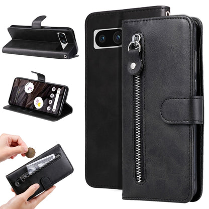 Fashion Calf Texture Zipper Leather Phone Case, For Google Pixel 11 Pro XL, For Google Pixel 11 / Pixel 11 Pro, For Google Pixel 10a, For Google Pixel 9a, For Google Pixel 9 Pro, For Google Pixel 9, For Google Pixel 8a, For Google Pixel 8 Pro          ...