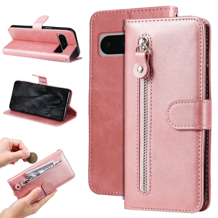 Fashion Calf Texture Zipper Leather Phone Case, For Google Pixel 11 Pro XL, For Google Pixel 11 / Pixel 11 Pro, For Google Pixel 10a, For Google Pixel 9a, For Google Pixel 9 Pro, For Google Pixel 9, For Google Pixel 8a, For Google Pixel 8 Pro          ...