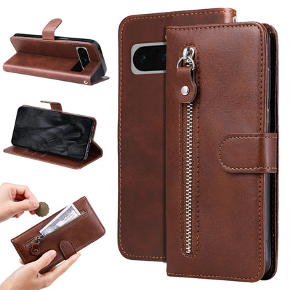 Fashion Calf Texture Zipper Leather Phone Case, For Google Pixel 11 Pro XL, For Google Pixel 11 / Pixel 11 Pro, For Google Pixel 10a, For Google Pixel 9a, For Google Pixel 9 Pro, For Google Pixel 9, For Google Pixel 8a, For Google Pixel 8 Pro          ...